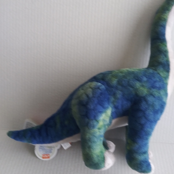 Brontosaurus Dinosaur Blue Green Plush Stuffed Animal 14" Tall by Wild Republic - Picture 6 of 13